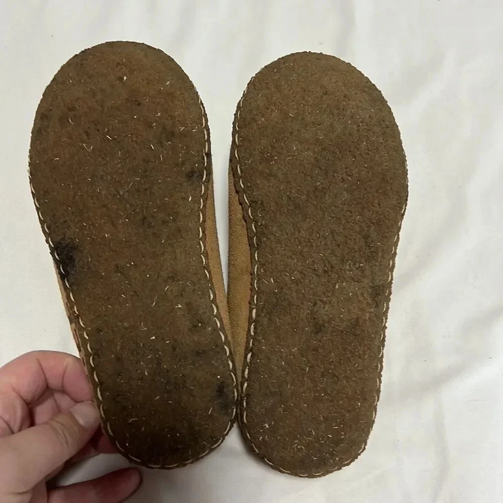 Sorel Youth Lanner Ridge II slippers in brown suede with a fleece lining size  1